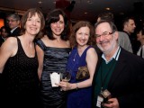 Stacey Kaser, Anne-Marie Perrotta, Elizabeth Stewart & Writers Block Award recipient Chuck Lazer